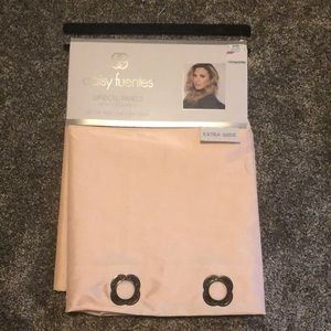 Daisy Fuentes window panels. Very soft pink/peach